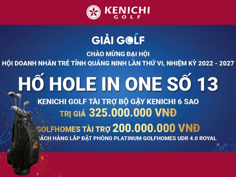 Kenichi Việt Nam tài trợ Giải Golf chào mừng Đại hội Hội Doanh nhân trẻ tỉnh Quảng Ninh trị giá 325 triệu đồng