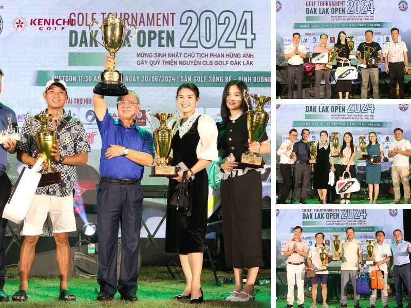 Giải đấu Dak Lak Open Tournament thành công rực rỡ với những chiếc cup chiến thắng